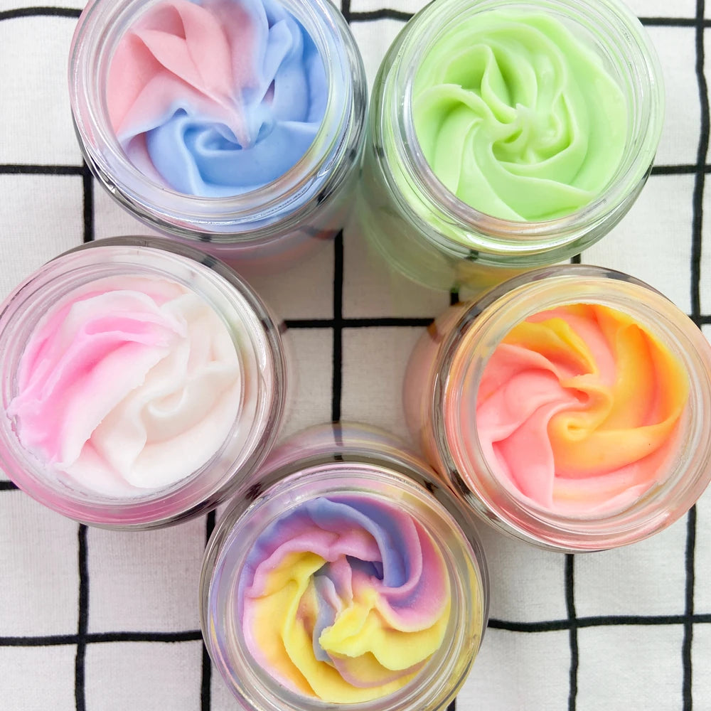 Wholesales Private Label Vegan Pink Body Lotion OEM Body Butter Natural Body Butter Whipped Butter With a Nice Jars Container
