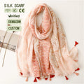 Wholesale New Design 100% Viscose Lace Oversize Long Scarves Paisley Pattern180*90cm Women Ethnic Beach Tassel Shawl All Season