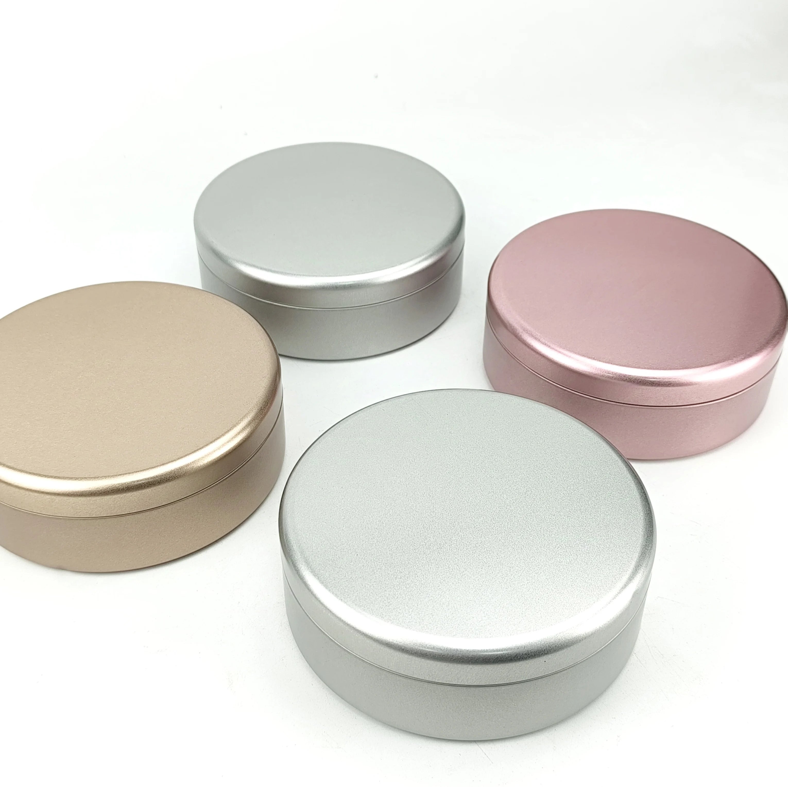 Recyclable Metal Tin Box Various Colors Holds Food Items (Candy Chocolate Bread) Portable Jewelry Medicine Storage