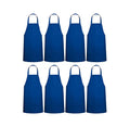 Custom Logo Polyester Apron Blue Washable Hospitality Salon Drawing Hairdressers Apron Waterproof Kitchen Chef Cooking Apron