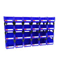 Blue V1|24pcs Large 135*105*75MM Multifunctional Plastic Organizer Box for Garage Shelves Load-Bearing Assembly Storage for