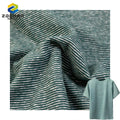 New Product 55%linen 45%organic Cotton Stripe Jersey Sheer Lilnen Blended Knit Fabric for t Shirt Sportswear