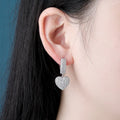 Korean Style New Arrive Fashion Earrings Heart Shape Mini Hoop Earrings Full Diamond Bling Bling Women Jewelry Earrings
