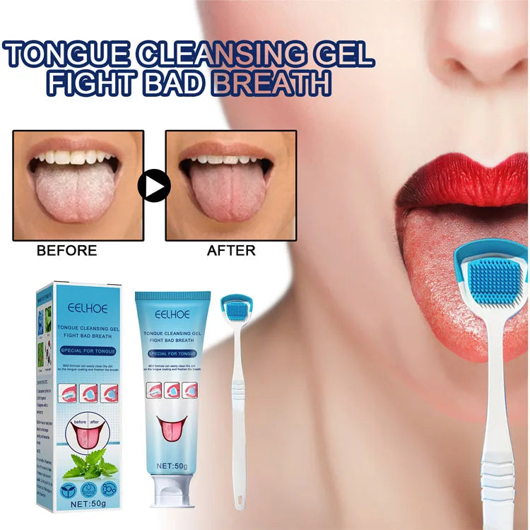 Wholesale Oral Care Silicone Tongue Brush Cleaning EELHOE Tongue Cleaning Gel