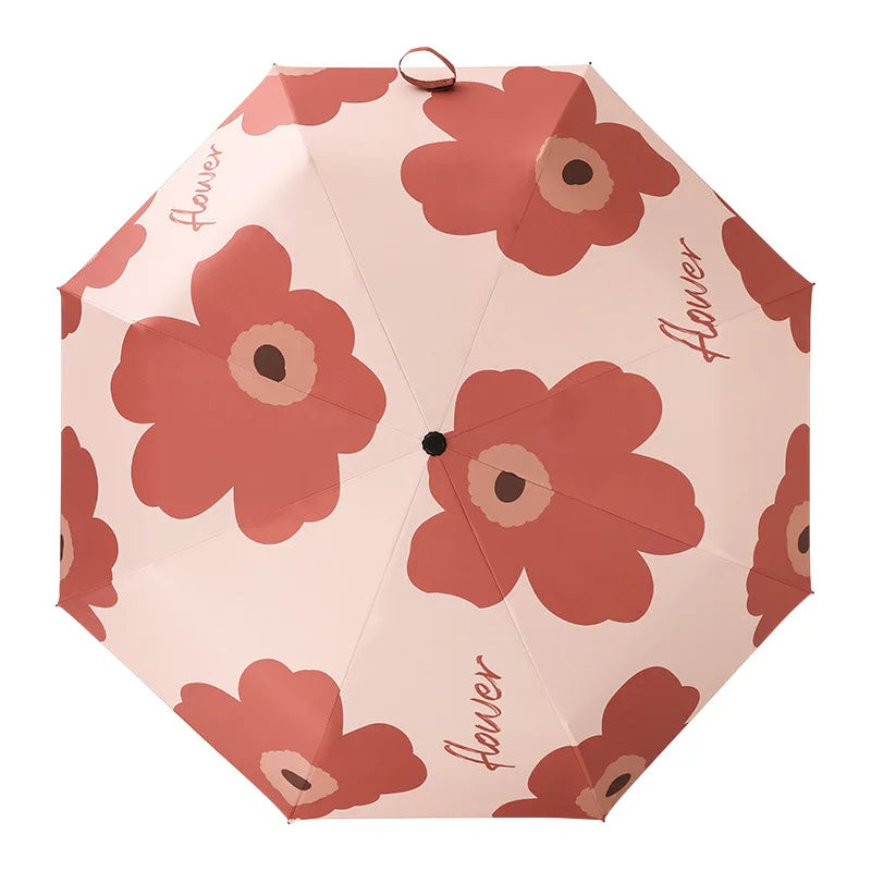 Chinese Umbrella UV protection Sunshade Auto Portable Flower Umbrella Folding