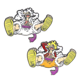 Hot Anime Characters 5 Gears God of the Sun Nica Shape Luffy Badge Alloy Enamel Anime Cartoon Book Bag Brooch