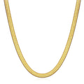 Minimalist Stainless Steel PVD Plating 4mm 45cm 50cm 55cm 60cm  Gold Plated Herringbone Snake Chain Necklace
