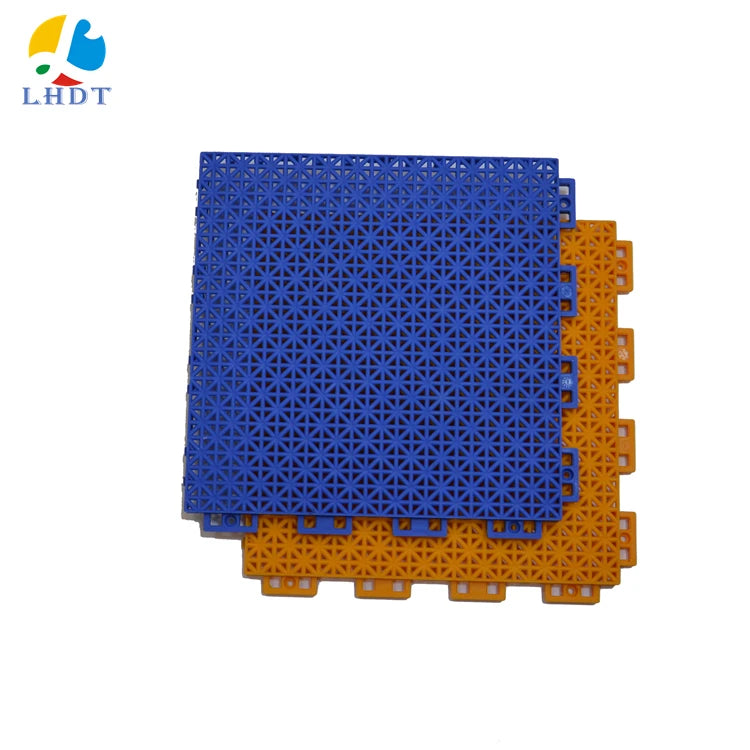 LHDT Interlocking Plastic Floor Tiles - Durable Non-slip Floor Tiles for Sports Courts
