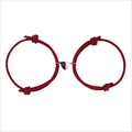 Fashion Simple Black-and-white Heart Shaped Magnetic Adjustable Bracelet Charm Woven Friendship Bracelets for Couples
