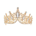 Rhinestone Flower Headband Crown Tiara Pearl Bride Bridesmaid Headband Trendy Wedding Hair Accessories