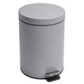 Modern Houseware Products Iron Powder Coated 5L Pedal Trash Bin With Cover Closing Slowly and Mutely Round Trash Can