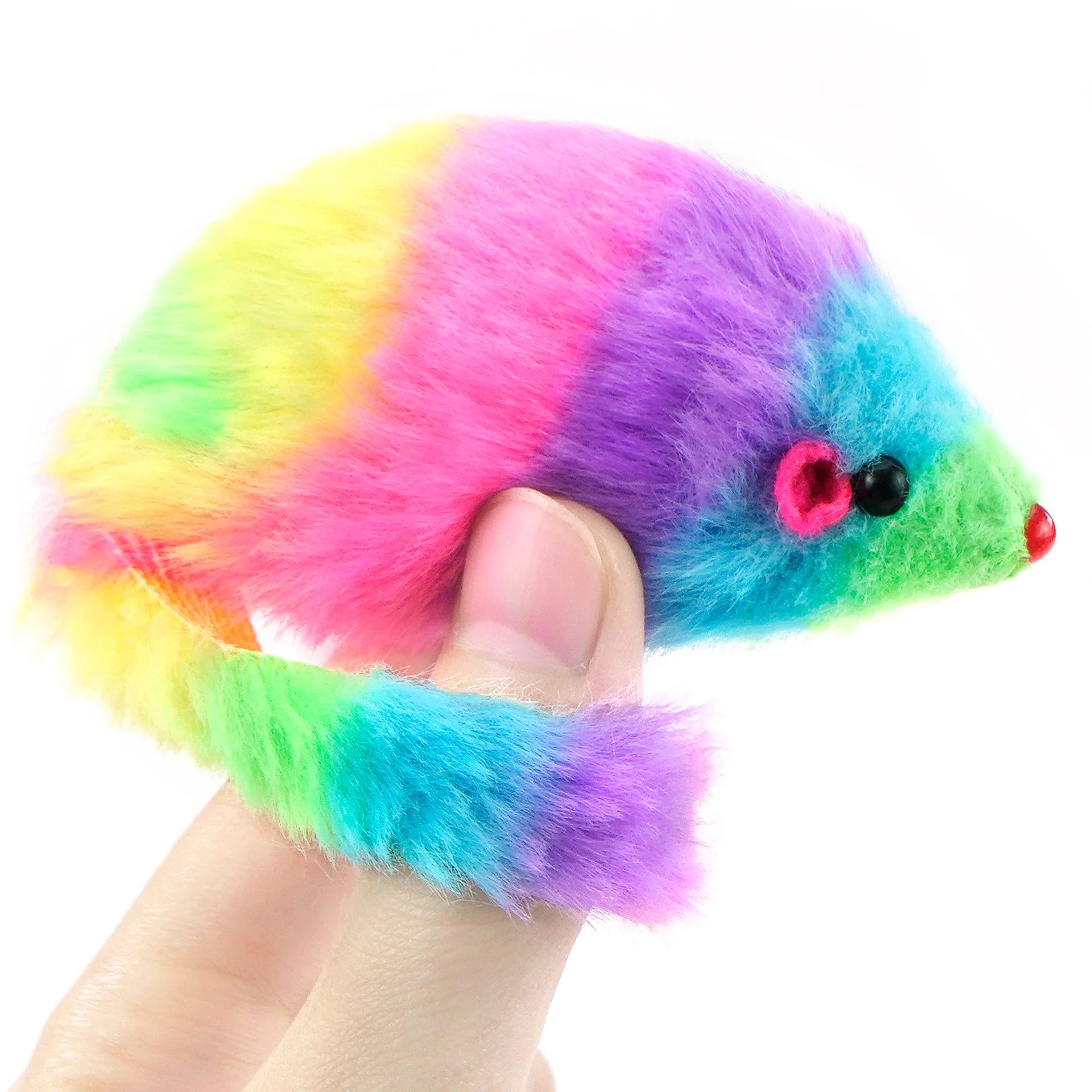 Rainbow Mouse Cat Toys Pet Interactive Toy Chew Exercise Cat Toy Mouse