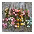 Decoration Mariage 7 Head Clematis with Leaves Artificial Flowers Decorative