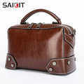 2020 Trending Wholesale Genuine Cowhide Leather Hand Bags Soft Mini Bags Rivet Retro Newest Check Girls Women Handbags MegaBDM