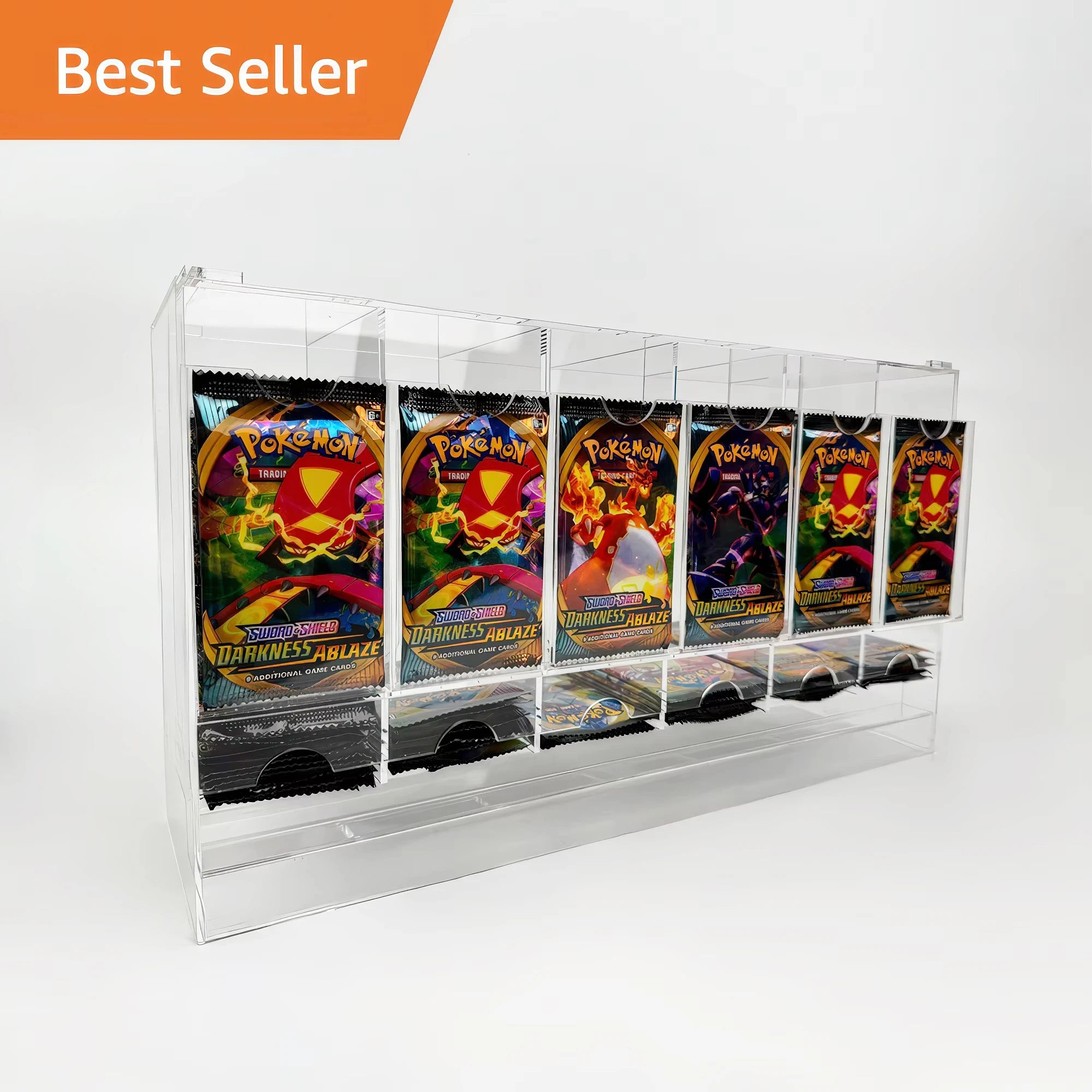Custom Clear Acrylic Pokemon TCG Trading Card Display Booster Box Case Retail Shop Storage PP Plastic Case Trading Card