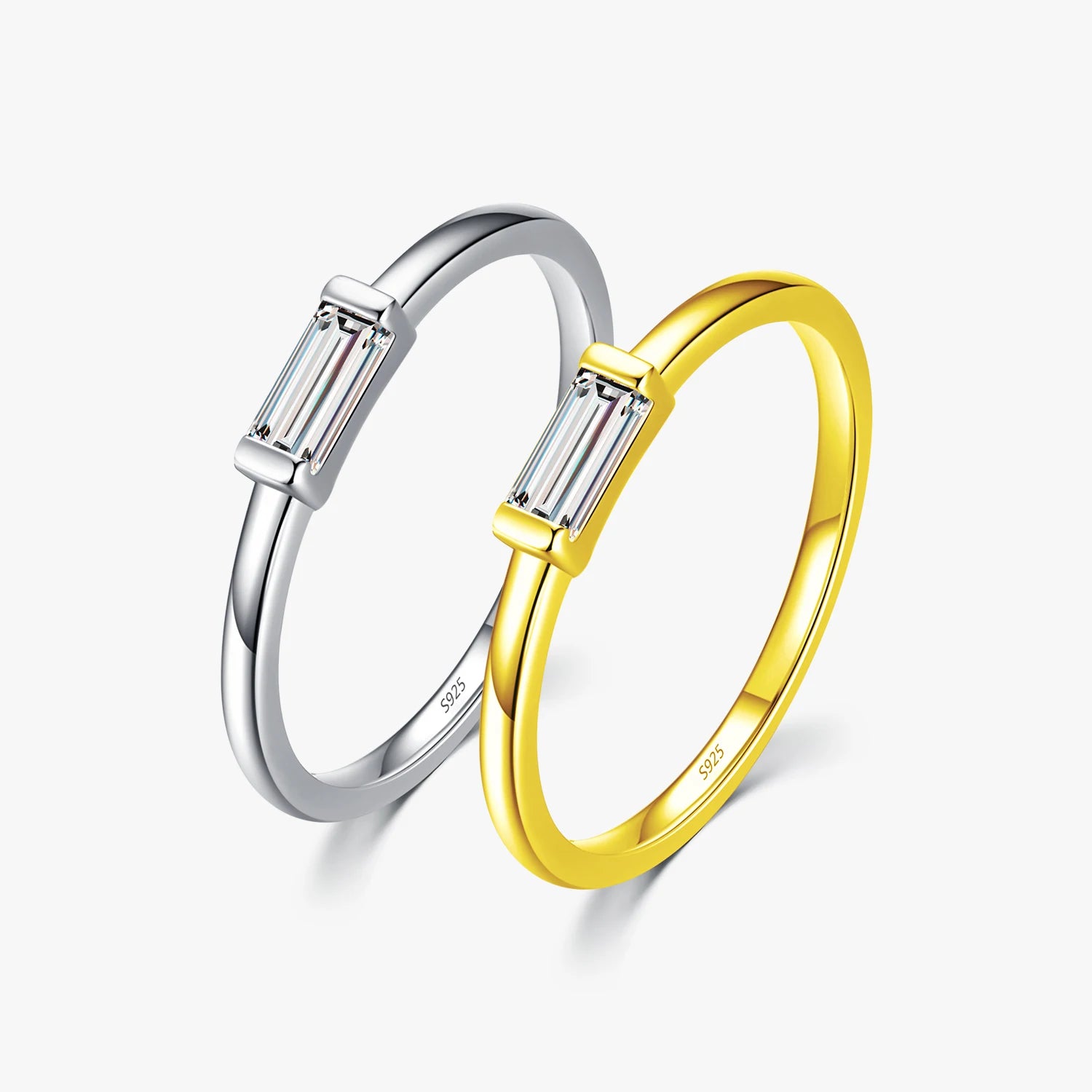 925 Sterling Silver Simple Design Fashion Rings for Women Delicate CZ Rings Anniversary Fine Jewelry Accessories