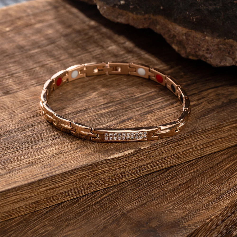 Wholesale Luxury Man Magnetic Bracelet Jewelry Bio Stainless Steel Health Bracelet for Men