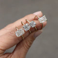 Luster Jewelry Wedding Solitaire Design 14k White Gold GRA Single Stone 1 2 3 Carat Moissanite Engagement Rings for Wedding