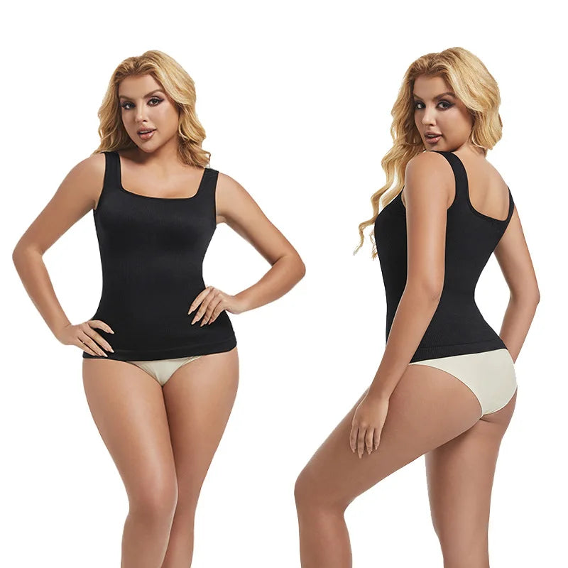 Wholesale Custom Classic Hot Selling Women's Camisole square Collar Seamless Slim Waist Extended Vest for Slim Ladies tank Top
