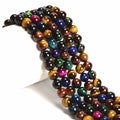 Premium Round Colorful Multicolor Smooth Loose Natural Stone Bead for Necklace Jewelry Making 4-12Mm Wholesale