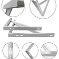 Heavy-Duty Aluminum Air Conditioner Support Bracket Wall-Mounted Equipment Stand with Pre-Drilled Holes for Outdoor Units