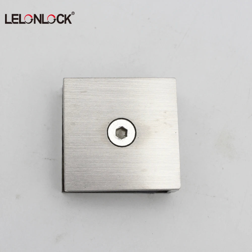 Single Hole Glass Hardware Suitable for 6-12MM Tempered Glass Door Clamp Stainless Steel 304 Square Type Glass Clip