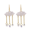Unique Creative Acrylic Cloud Rain Pendant Earrings for Women and Girls Vintage Minimalist Wedding Party Gift Jewelry