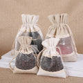 Customized  Gift Pouch Jewelry Packaging Linen Drawstring Bag   Drawstring Bag Packing