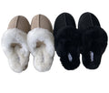 Sample Support Fuzzy Soft  Indoor Women Winter Sheepskin Fur slippers Real Fur House slippers Comfy Black Fur Slides for Women