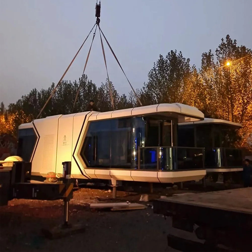 Modern prefab houses luxury 20ft 40ft container Villa tiny prefab houses with 5 rooms for living