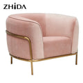 Italian Design Home Furniture 1 Seater Velvet Single Sofa Living Room Furniture Luxury Armchair Bedroom Accent Lounge Chair