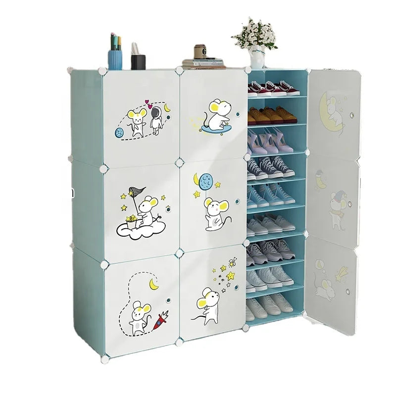 Shoe Rack Cabinet Organizer Modular Storage Box Shelf Closet Cube Portable Stand Shelve Smart-furn Plastic Modern for Home