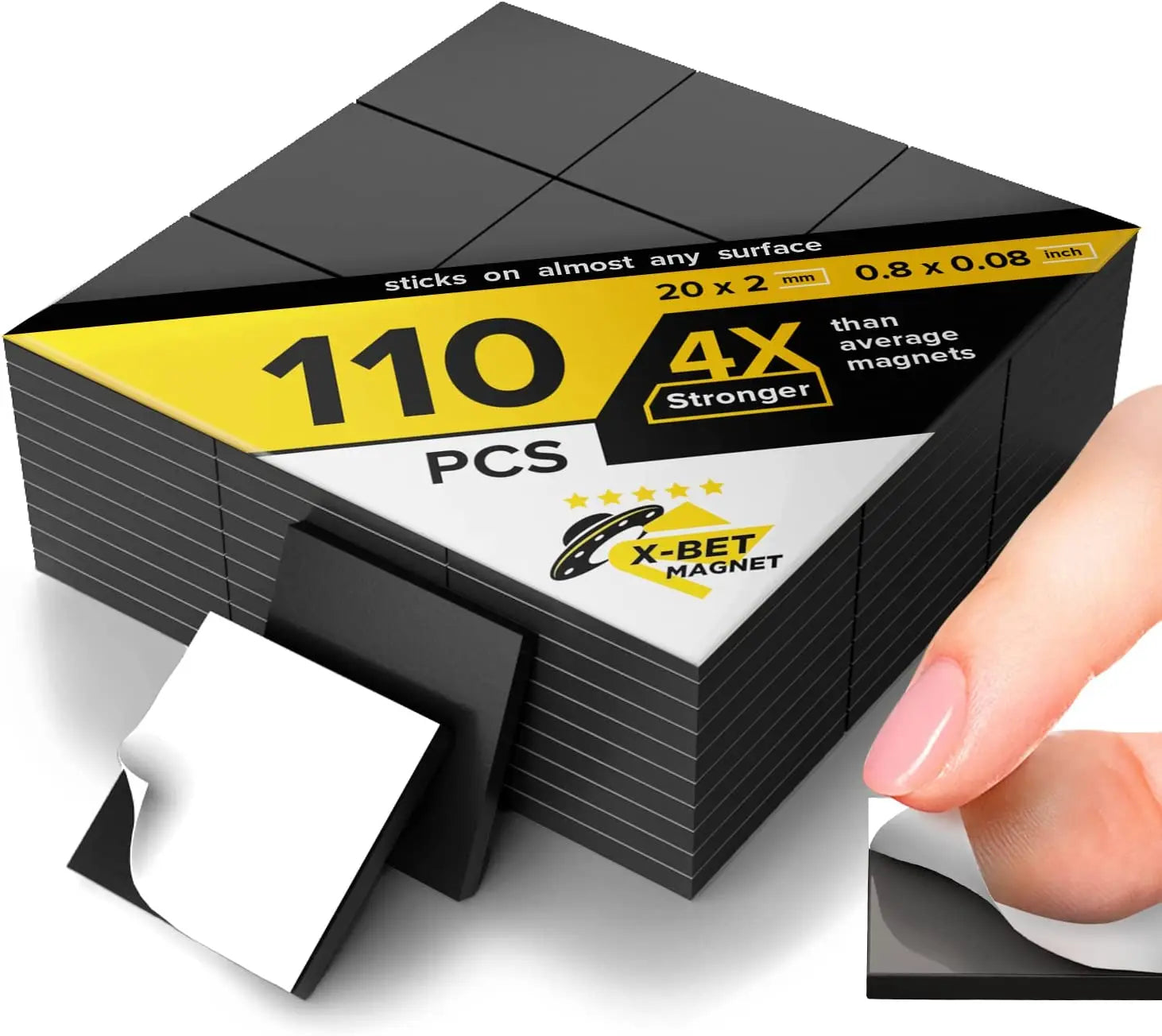 Magnetic Squares Self Adhesive Magnetic Squares Flexible Sticky Magnets Peel Stick Magnetic Sheets Tape