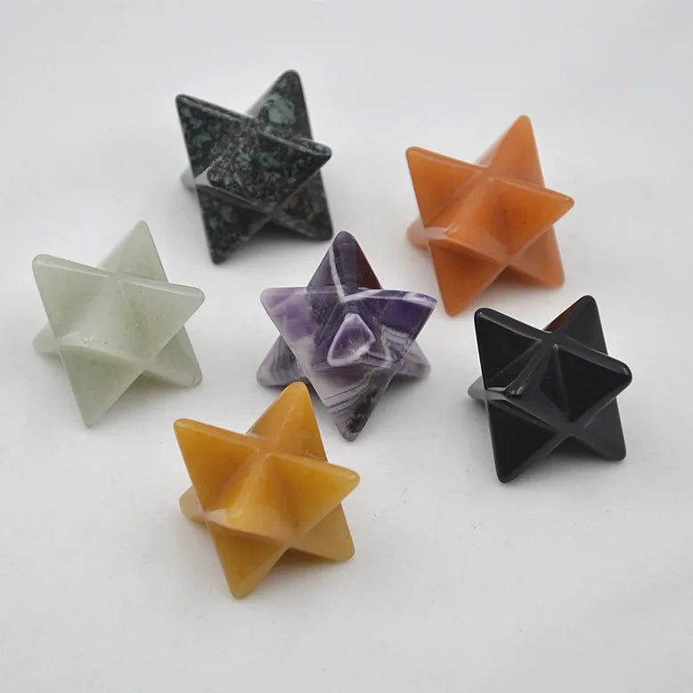 Huiying Mix Gemstone Different Stones Merkaba Star Crystal Gemstones Crafts Mix Rare Positive Energy