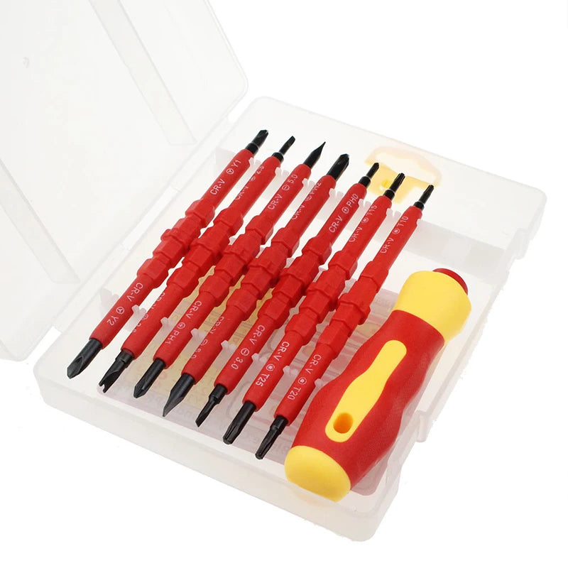 NEW 8PCS VDE Electricians Screwdriver Set Hand Tool Electrical Fully Insulated High Voltage Multi Screw Head Type