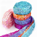 Deepeel RC102 30mm DIY Wedding Sewing Accessories Handmade Sequins Lace Ribbons Elastic Fabric Trims Dress Garment Decorations