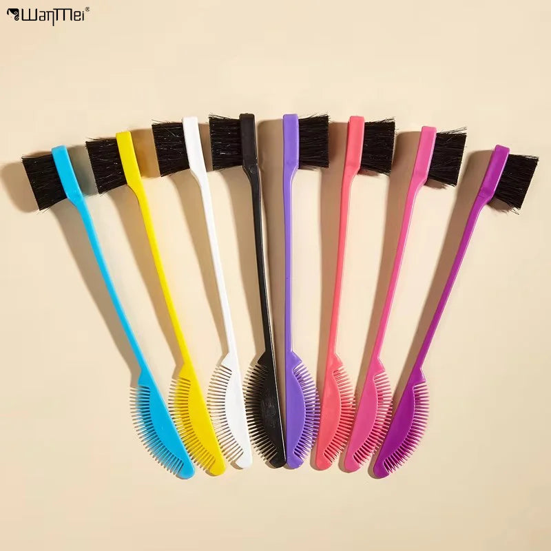 Wanmei Hairdresser's Beauty Salon Hairdressing Tools Hairline Hair Combing Makeup Edge Brushtwo Side Design Brush