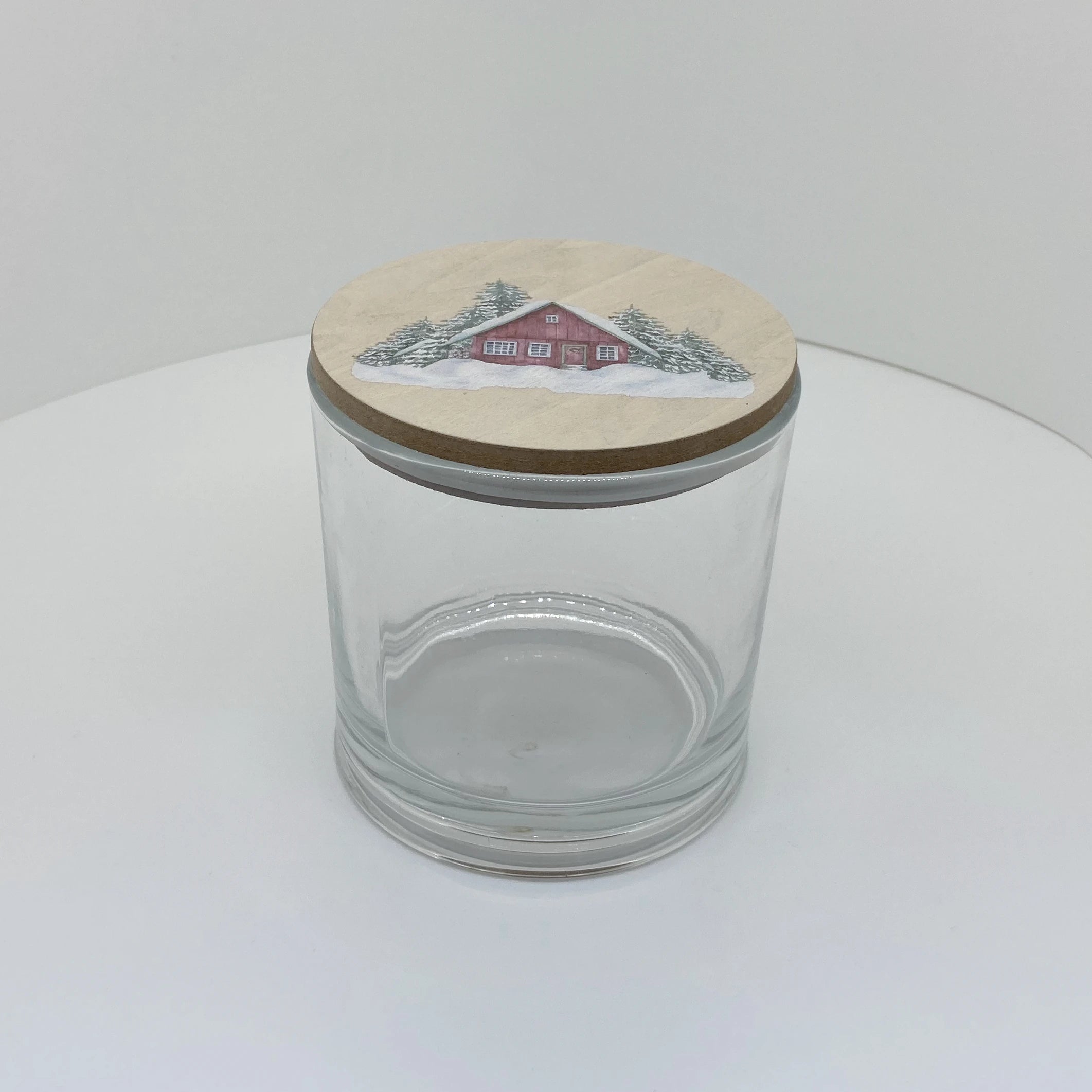 Wholesale Metal Frosted Glass Candle Wooden Lids for Jars Varnish Candle Wooden Lid With Silicone Gasket