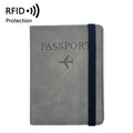 Best Selling Leather Passport Holder Custom logo Plain Travel Passport Set Custom Rfid Pu Leather Passport Holder