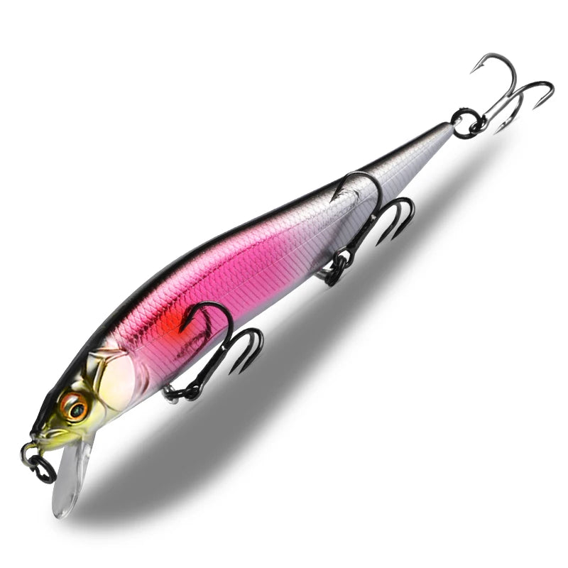 9.8cm 10g Hot Sale Artificial Bait Tackles Minnow Wobbler Fishing Lures Minnow Bait for Sea Bass Mandarin Fish
