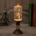 Christmas Decorations Water-filled Candles With Scenes of Snow Inside the Decorations Santa Presents