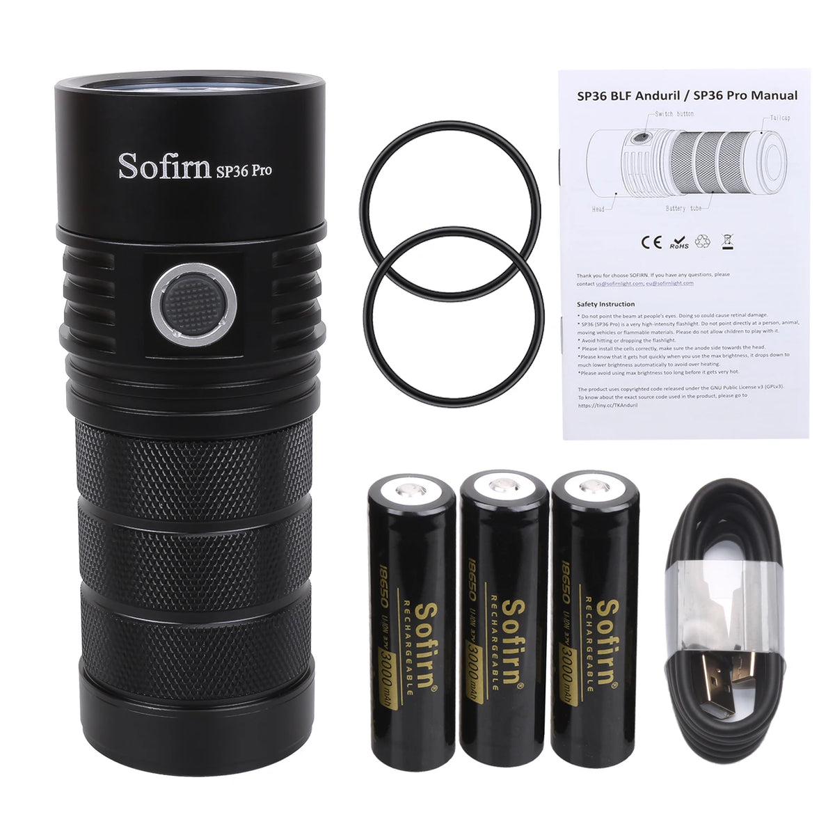 2024 Wholesale Outdoor Powerful 8000lm 3*18650 Rechargeable LED Flashlight Throwing 400m Super Bright Tactical Torch
