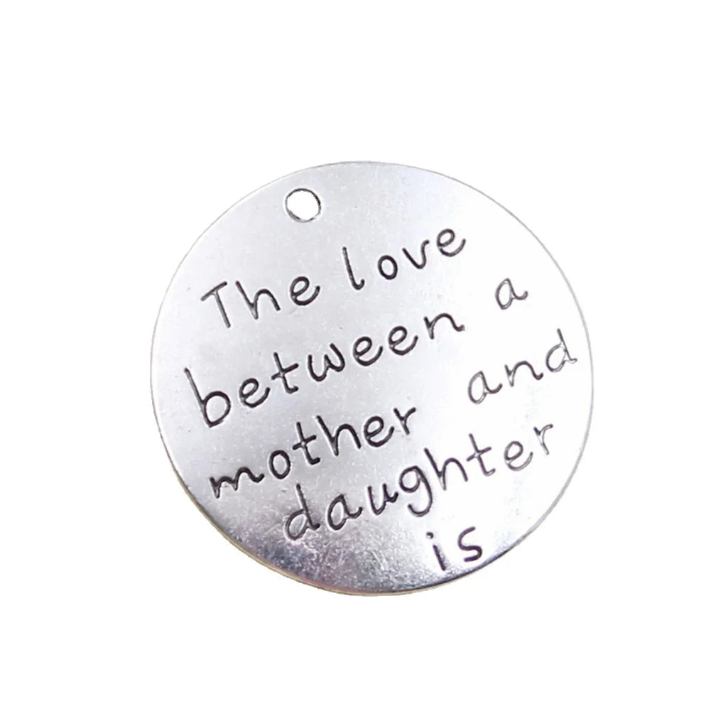 Antique Bronze Silver Tone Handmade Tibetan Charms DIY Mother Daughter Love Pendants with Gold Plating Elegant Jewelry Design