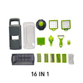 16 in 1 Household Kitchen Multi-functional Vegetable Cutter Portable and Easy to Clean Slicer Slicer Dicing Grater
