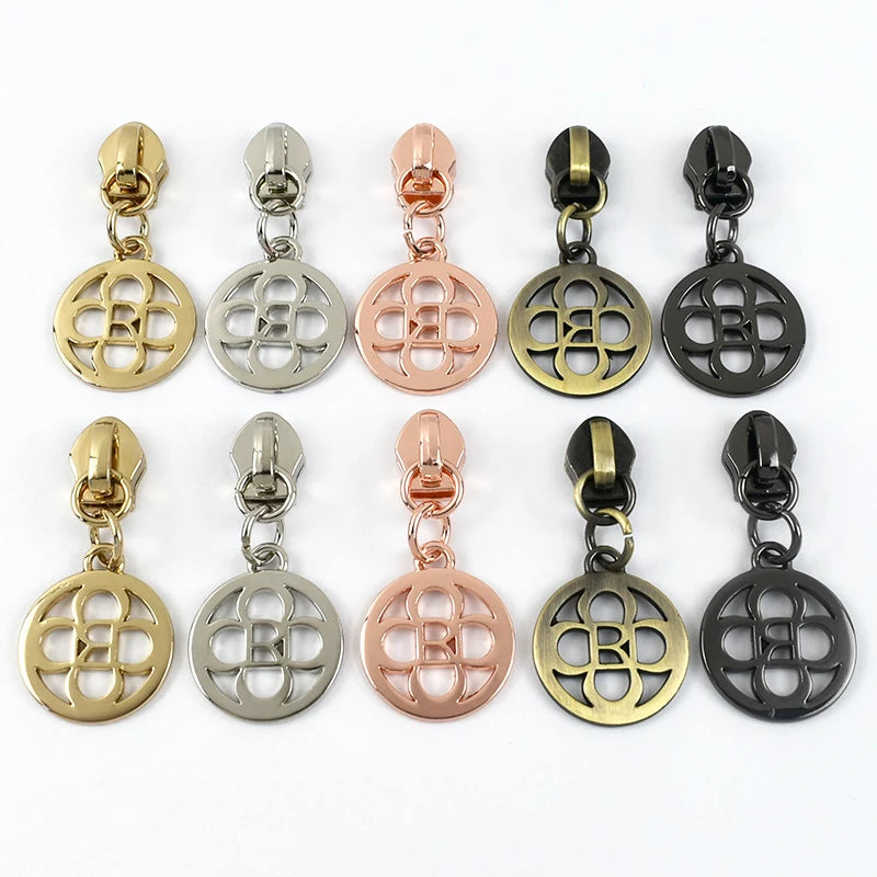 Meetee PD002 5# Nylon Zipper Slider for Sewing Bag Pocket Tapes Pulls Jacket Purse Metal Zip Heads Repair Kits DIY Accessories