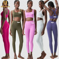 Fitness Wave Clothings Yoga Wear Set Breathable Gym Legging Activewear Set 2 Piece Gym Fitness Sets for Women