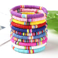 Girlfriend Birthday Gift Hand Jewelry Bohemian Spring Fashion Jewelry Multicolor Soft Pottery Bracelet for Women