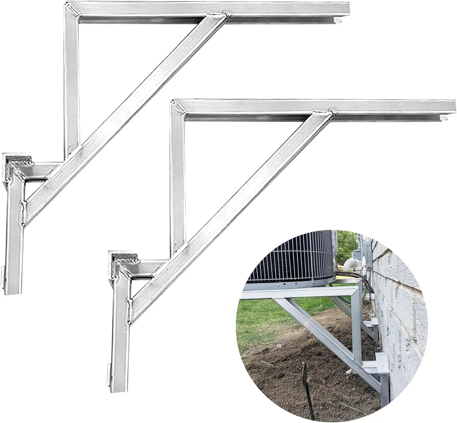 Heavy Duty Aluminum Offset Wall Mount Bracket for Mini-Split Heat Pump/AC