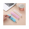 Portable Rectangle Plastic 7 Days Pill Box With Key Chain Moisture-proof Dustproof 7 Grids Pill Capsule Candy Storage Box