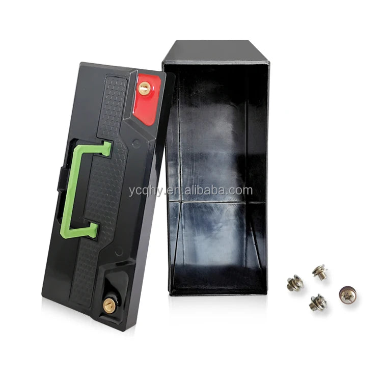 QHY ES 12-20 12V 24AH/20AH LiFePO4 Lithium Battery Holder Box ABS Case Customizable Color for Electric Bicycle Scooter (8-Cell)